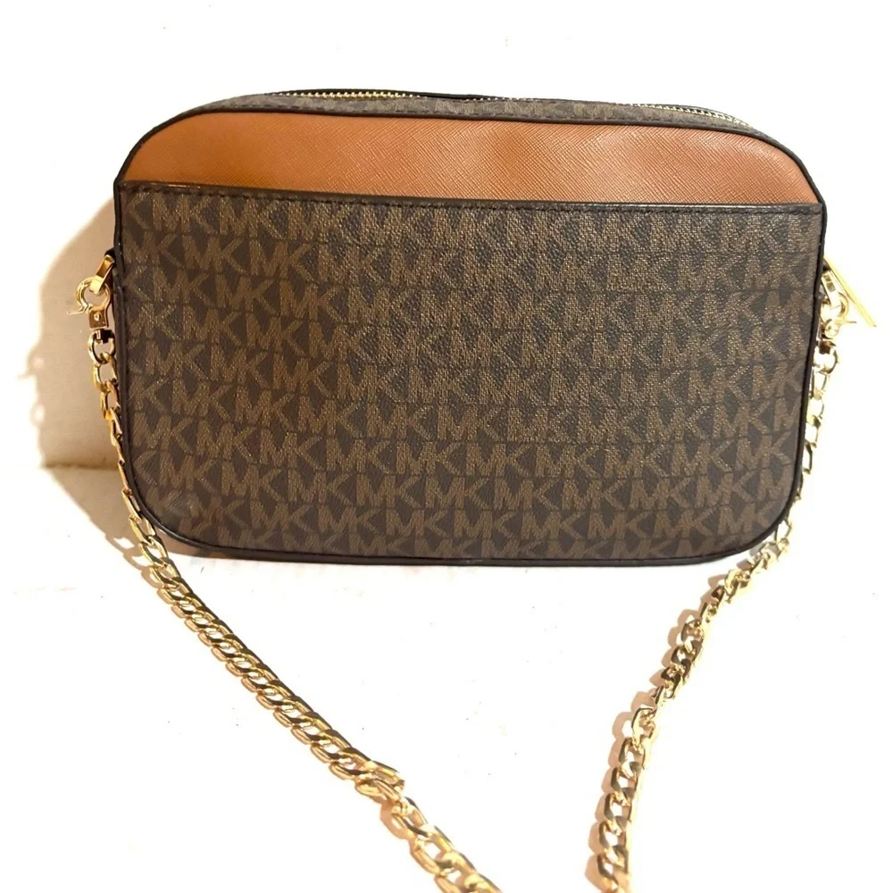 Michael kors MK signature print canvas shoulder handbag